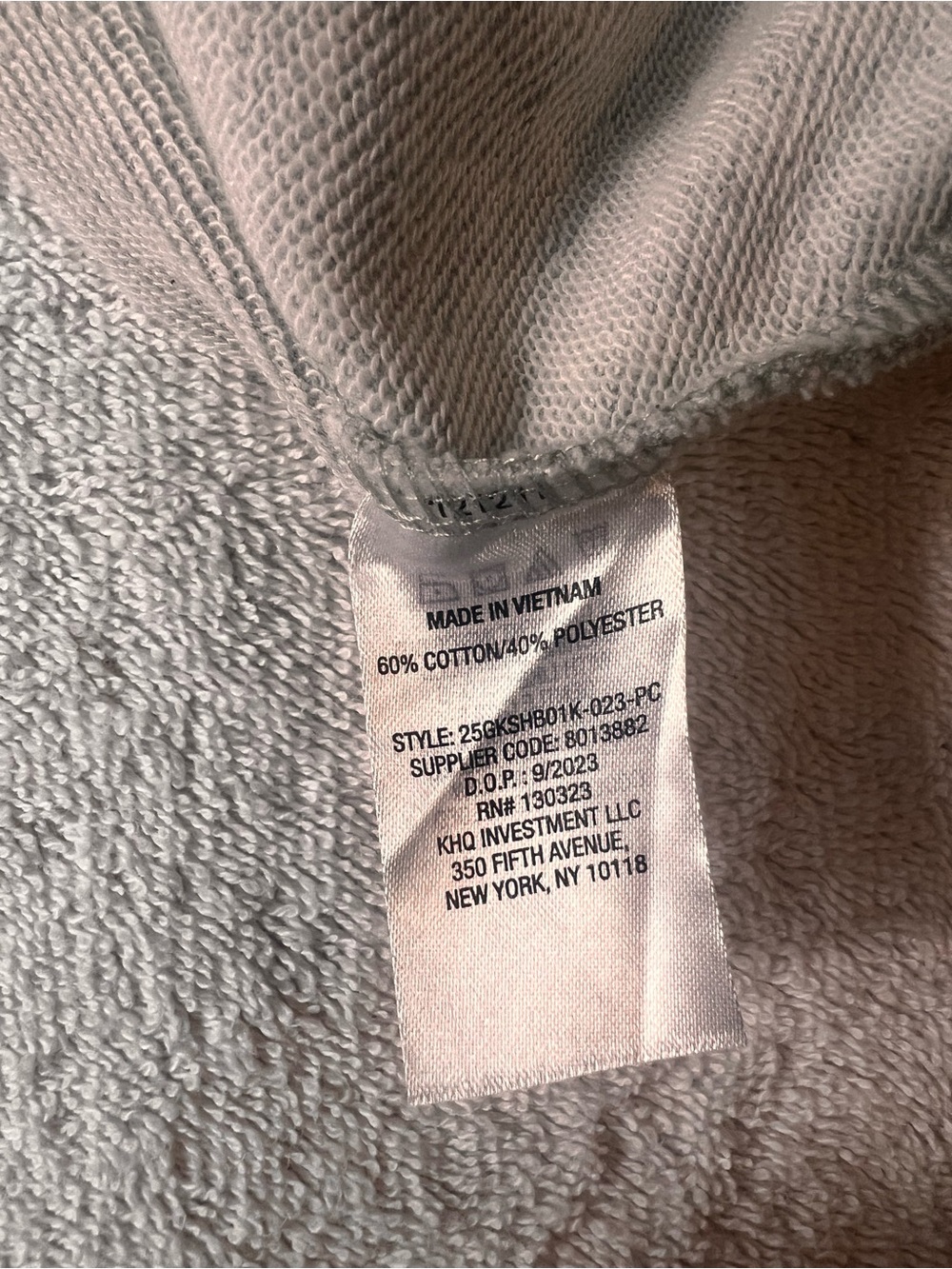GAP Men's Hooded Sweatshirt in Heather Gray with Logo - Picture 4 of 7